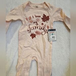 Gerber Pink 'I Love My Family' Footie